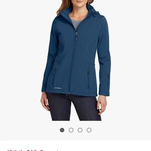 Super Bowl Eddie Bauer Women's Blue soft shell parka (Super Bowl 53  edition)